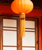 	 中式建筑挂饰橙色灯笼特写15053#横屏 