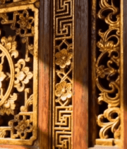 中式木雕门窗特写945#横屏 