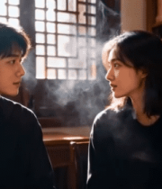 男女对坐于室内交流场景12496#横屏 