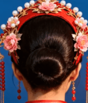 中式新娘头饰特写素材9974#横屏 