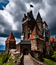 中世纪风格城堡全景4075#横屏 