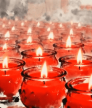 中式风格红色蜡烛场景9916#横屏 