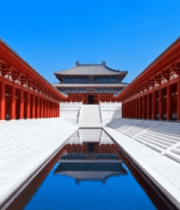 中式古建筑庭院全景5538#横屏 