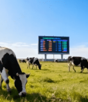 牧场奶牛吃草场景2581#横屏 