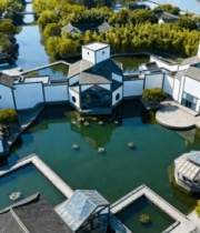 中式古建筑航拍全景3047#横屏 