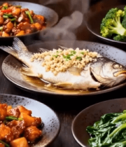 中式菜肴摆拍特写1042#横屏 