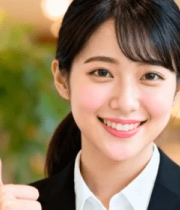 职业女性微笑竖大拇指(1)9132#横屏 