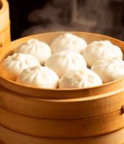 	 蒸笼里热气腾腾的包子10157#横屏 