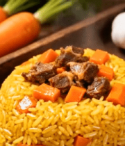 木盘装胡萝卜牛肉炒饭10241#横屏 