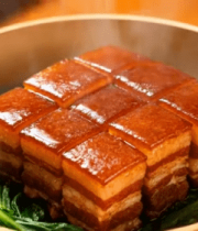 蒸笼内的红烧肉特写14834#横屏 