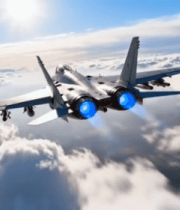 战斗机高空飞行画面2548#横屏 