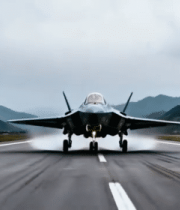 战斗机在跑道上准备起飞10632#横屏 