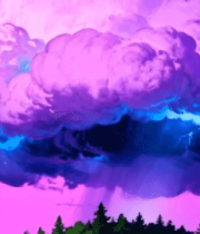 梦幻紫色云层森林背景素材6809#横屏 