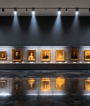 美术馆内画作展览场景12911#横屏 