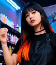 美发店染发师形象素材1708#横屏 