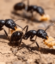 蚂蚁搬运食物特写3643#横屏 