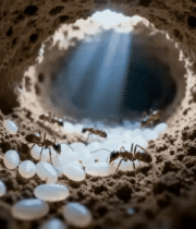 蚂蚁洞穴内育幼场景5683#横屏 