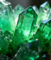 绿色水晶宝石微距特写3622#横屏 