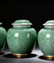 绿色裂纹瓷器罐子静物14345#横屏 