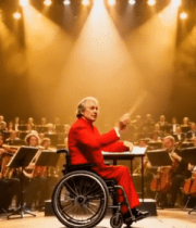 轮椅指挥家指挥交响乐团演奏8783#横屏 