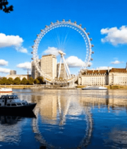 伦敦河畔摩天轮风景8491#横屏 