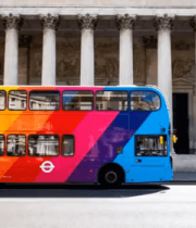 伦敦街道彩色双层巴士3478#横屏 