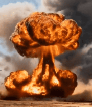 战斗机空中轰炸爆炸场景2781#横屏 