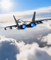 战斗机高空飞行画面2548#横屏 