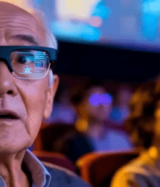 老人影院观影戴智能眼镜6702#横屏 