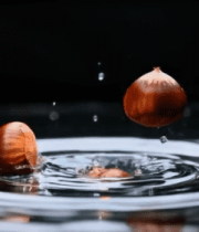 栗子落水溅起水花微距素材1210#横屏 