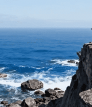 两人于悬崖边眺望海洋15025#横屏 