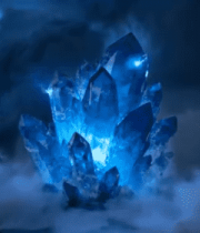 雷电下的巨大蓝色水晶11062#横屏 