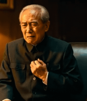 老人坐沙发手抚胸口画面13130#横屏 