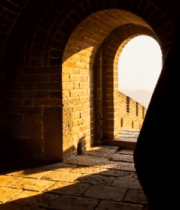 长城内部砖石结构光影画面(1)4045#横屏 