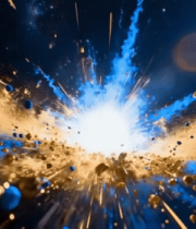 金色粒子爆炸特效素材874#横屏 