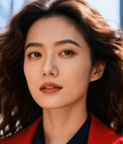 	 街头红衣女子特写1303#横屏 