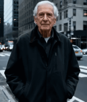 街道上站立的老人12766#横屏 