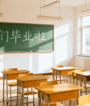 教室黑板写有我们毕业啦10344#横屏 