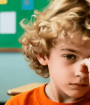 教室中的金发男孩6802#横屏 