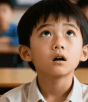 教室里小学生抬头听讲画面13110#横屏 