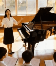 	 教师在教室教学生音乐5680#横屏 