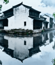 江南水乡古建筑临水风景10223#横屏 