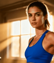 健身房中健身女人特写14898#横屏 