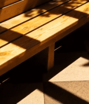 阳光下木质长椅光影素材6830#横屏 