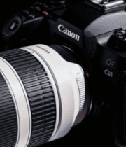 	 佳能相机与长焦镜头特写746#横屏 