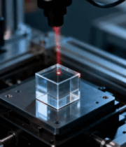 机械臂激光加工透明立方体11449#横屏 