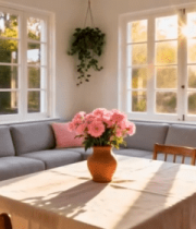 阳光洒入温馨客厅室内场景11585#横屏 