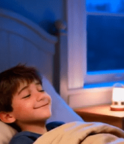 机器人为孩子床边读书场景13806#横屏 