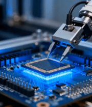 机械臂操作芯片电路板14452#横屏 