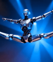 	 机器人舞台表演空中劈叉7779#横屏 